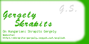 gergely skrapits business card